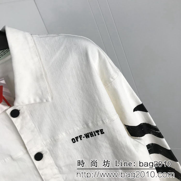 OFFwhite 18ss秋冬新款 薄款牛仔外套 水洗牛仔 男女同款 ydi1066